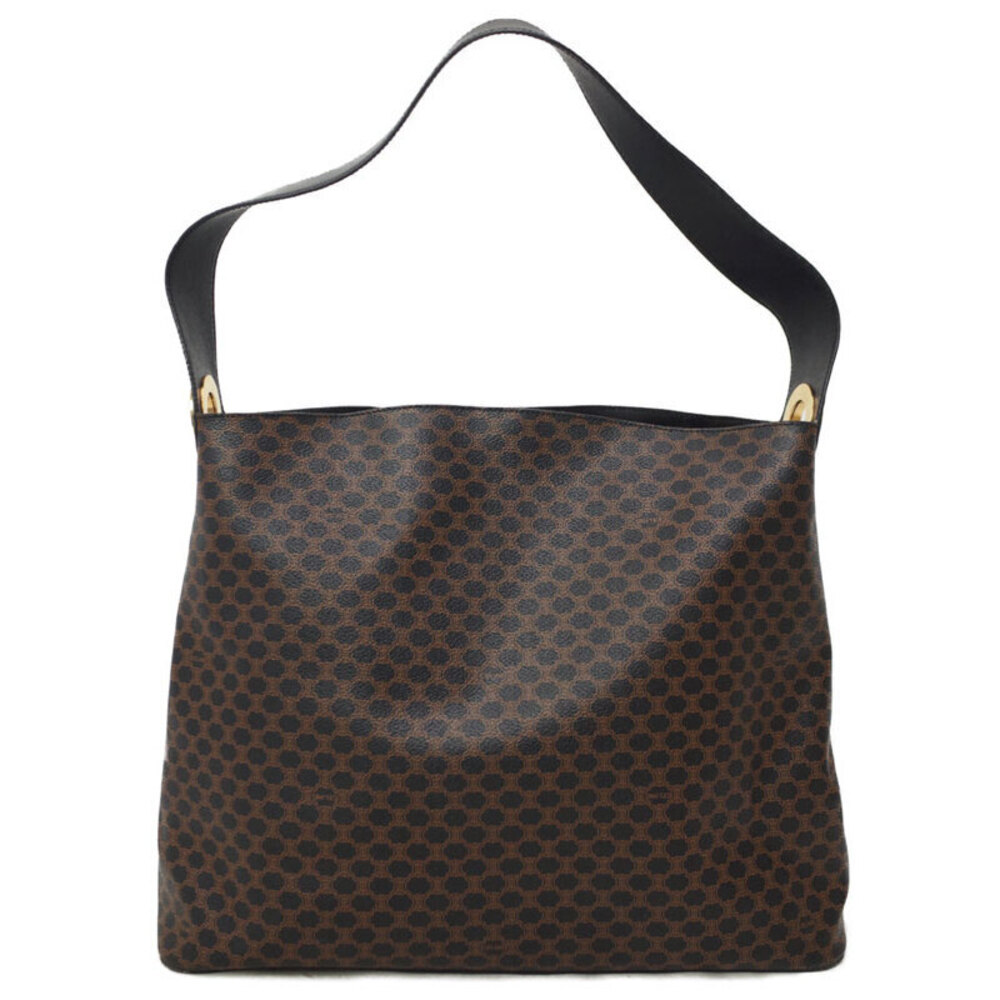 Celine Macadam Leather Shoulder Bag Brown